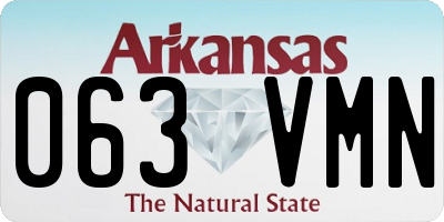 AR license plate 063VMN