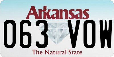 AR license plate 063VOW