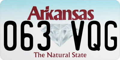 AR license plate 063VQG