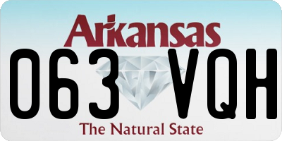 AR license plate 063VQH