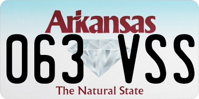 AR license plate 063VSS