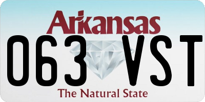 AR license plate 063VST