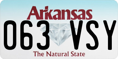 AR license plate 063VSY