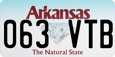 AR license plate 063VTB