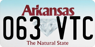AR license plate 063VTC