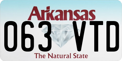 AR license plate 063VTD