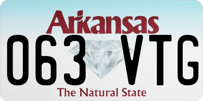 AR license plate 063VTG