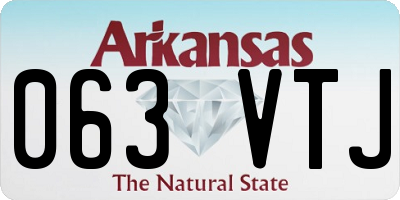AR license plate 063VTJ
