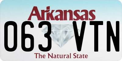 AR license plate 063VTN