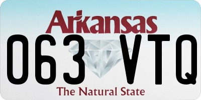 AR license plate 063VTQ