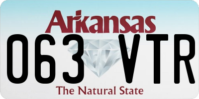 AR license plate 063VTR