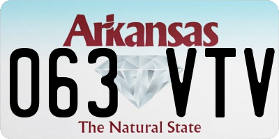 AR license plate 063VTV