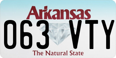 AR license plate 063VTY