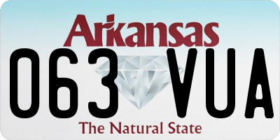 AR license plate 063VUA