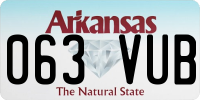 AR license plate 063VUB