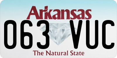 AR license plate 063VUC