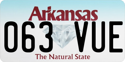 AR license plate 063VUE