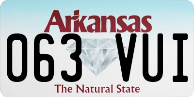 AR license plate 063VUI