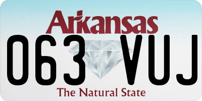 AR license plate 063VUJ