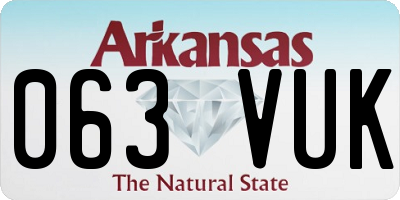 AR license plate 063VUK