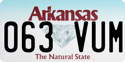 AR license plate 063VUM