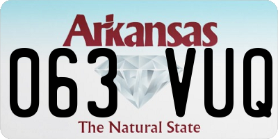 AR license plate 063VUQ