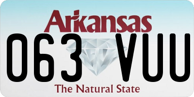 AR license plate 063VUU