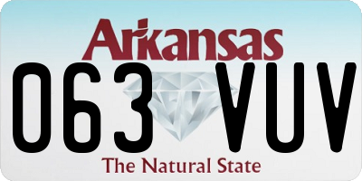 AR license plate 063VUV
