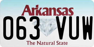 AR license plate 063VUW