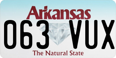 AR license plate 063VUX