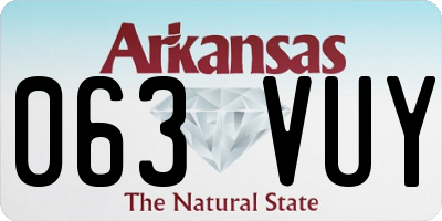 AR license plate 063VUY