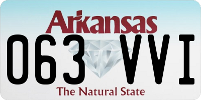 AR license plate 063VVI
