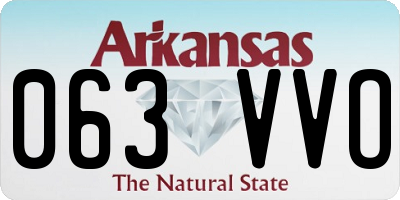 AR license plate 063VVO