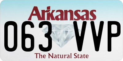 AR license plate 063VVP