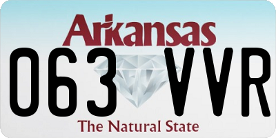 AR license plate 063VVR