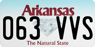 AR license plate 063VVS