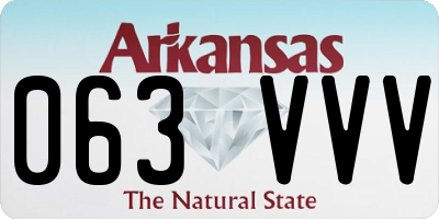 AR license plate 063VVV