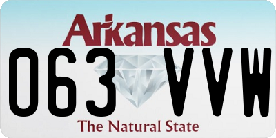 AR license plate 063VVW