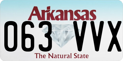 AR license plate 063VVX