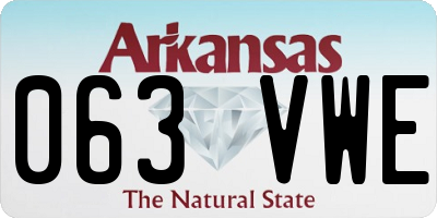 AR license plate 063VWE
