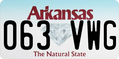 AR license plate 063VWG