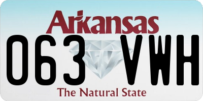 AR license plate 063VWH