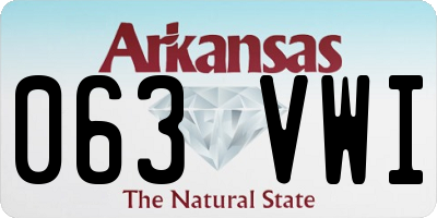 AR license plate 063VWI
