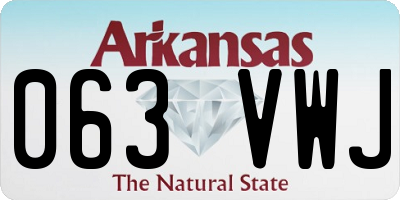 AR license plate 063VWJ