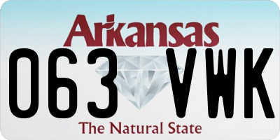 AR license plate 063VWK