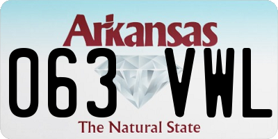 AR license plate 063VWL