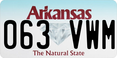 AR license plate 063VWM