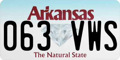 AR license plate 063VWS
