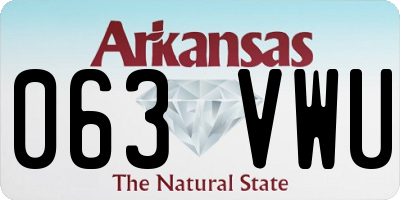 AR license plate 063VWU