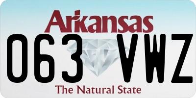 AR license plate 063VWZ